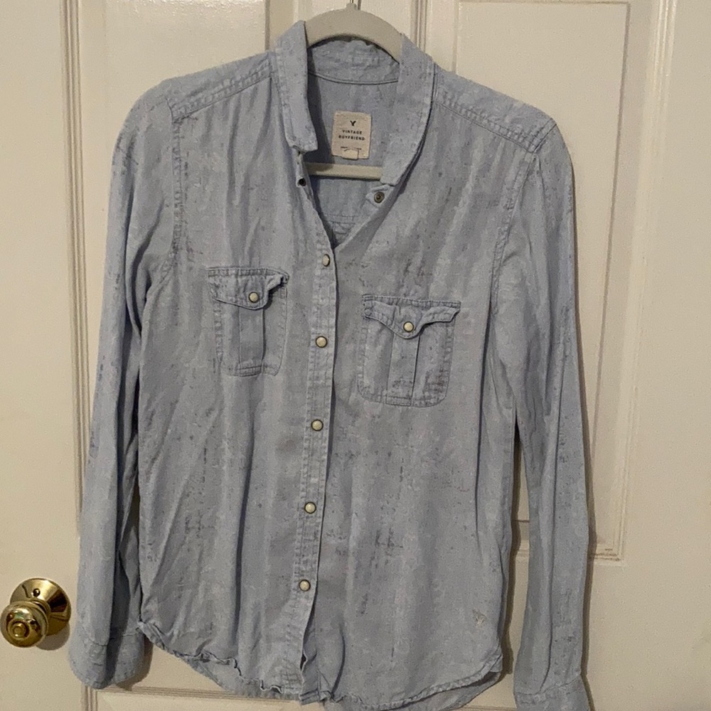 Vintage boyfriend soft jean button down